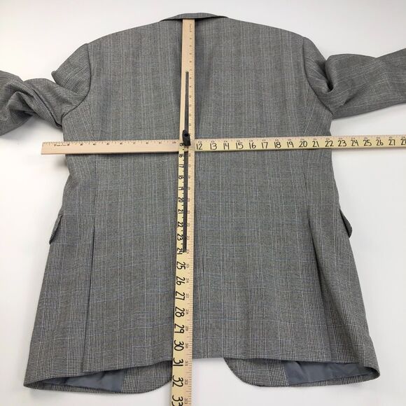 Peter Millar MINT 40R (36W 31.5L) 100% Wool Silk Cashmere 2 PC Suit Plaid Gray - Picture 11 of 16